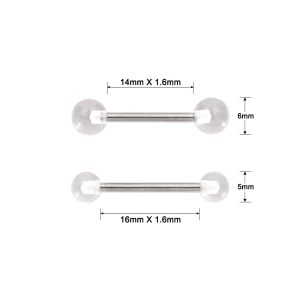 Barbell con Palline Trasparenti