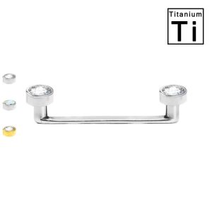 Surface Barbell con cristalli in Titanio