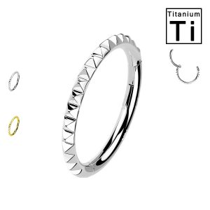 Classico Anello a Cerchio Septum in Titanio